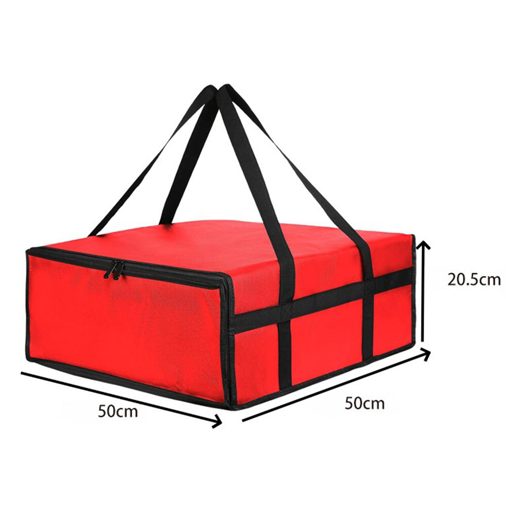 Large Foldable Insulated Pizza Cake and Food Delivery Bag-Red