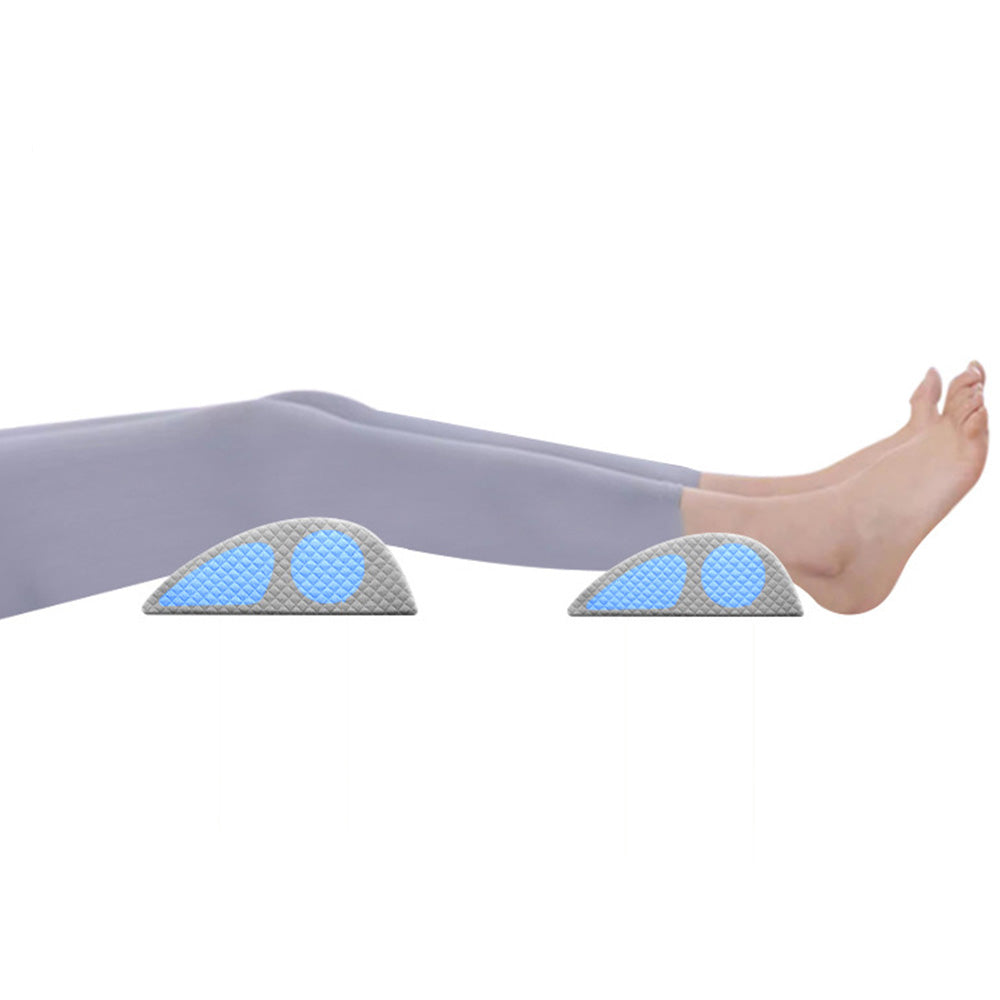 Half Moon Bolster Pillow for Legs Under Knee Support Pillow for Back/Side Sleeping Grey