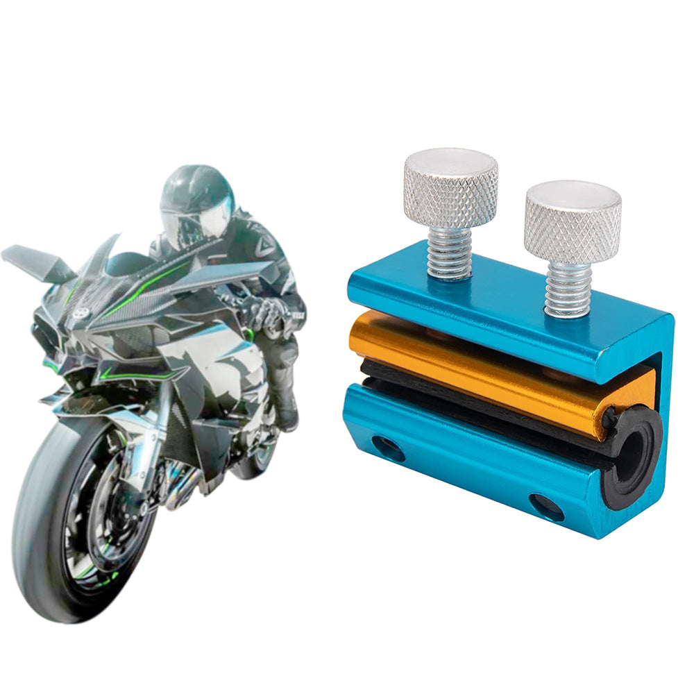 Dual Head Motorcycle Cable Lubricator Tool with Oil Clamp Blue