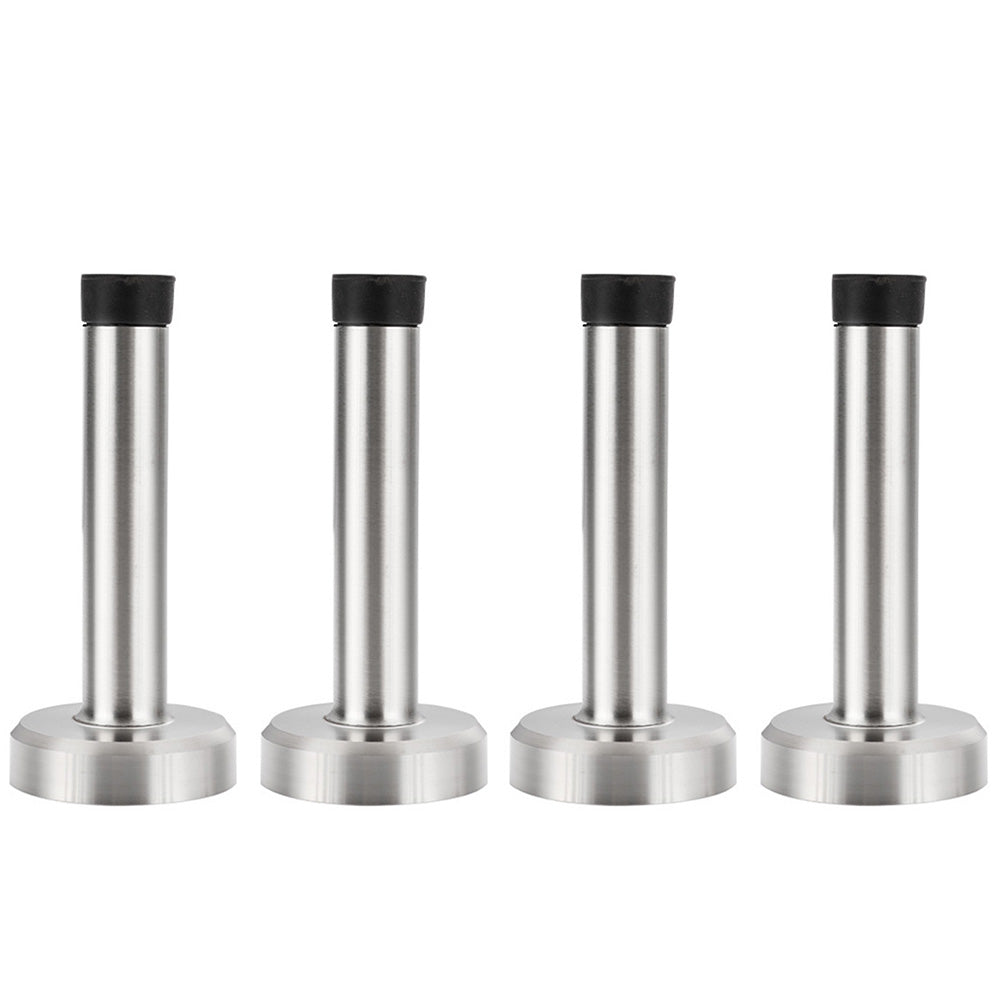 4 Pack Stainless Steel Door Stop-Silver