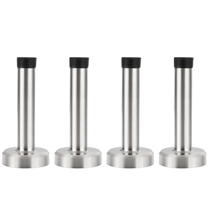 4 Pack Stainless Steel Door Stop-Silver