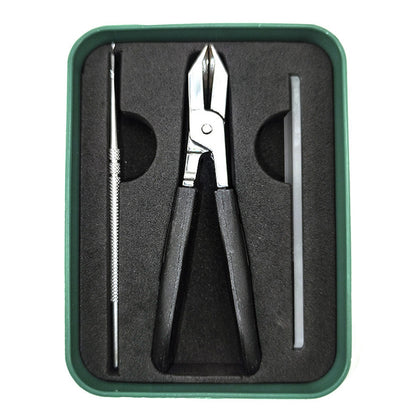 3Pcs Stainless Steel Nail Clipper Set Nail File Toe Nail Cutter Kit Black