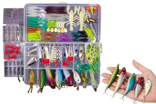 234Pcs Fishing Tackle Box Full loaded Accessories Hooks Lures Baits