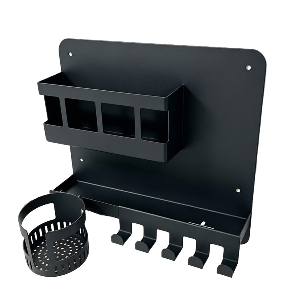 Hanging Metal Bedside Wall Shelf with Cup Holder Wall Organizer