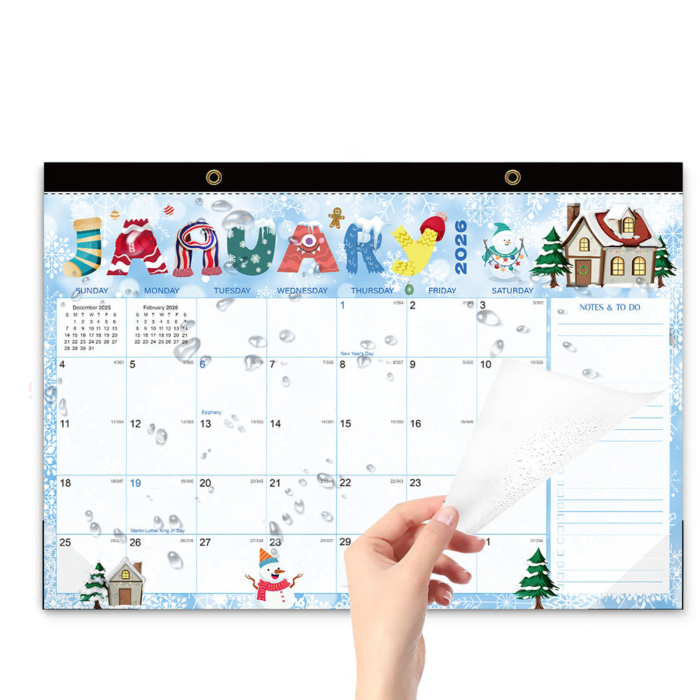 18-Month Desk Calendar (Jan 2026 ¨C June 2027) with Corner Protectors for Office Style 1
