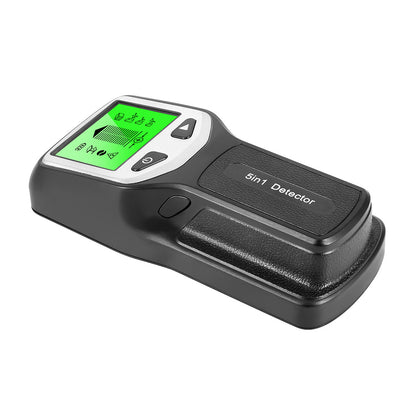 5 in 1 Stud Finder Wall Scanner with 5 Modes and LCD Display - Black