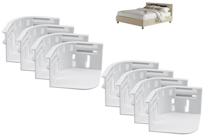 Open Corner Bed Sheet Holder with Lock Strips Sheet Locks Fit All Mattress Size -White