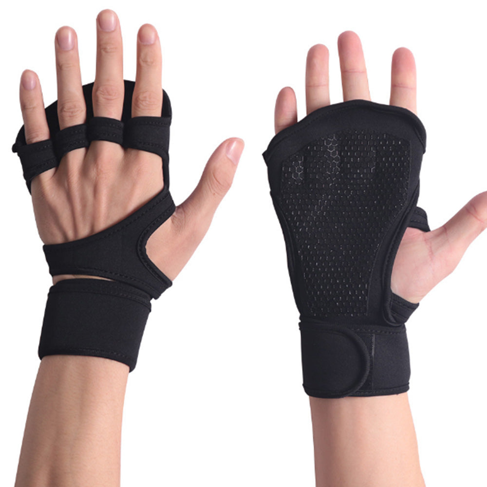 Pair of Fitness Gloves Weight Lifting Gym Workout Training Wrist Wraps