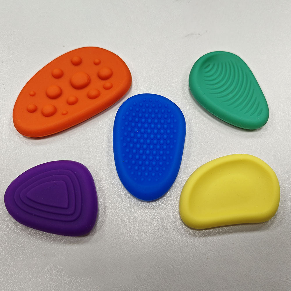 6Pcs Set Sensory Stone Toys Textured Worry Stone for Calming Down