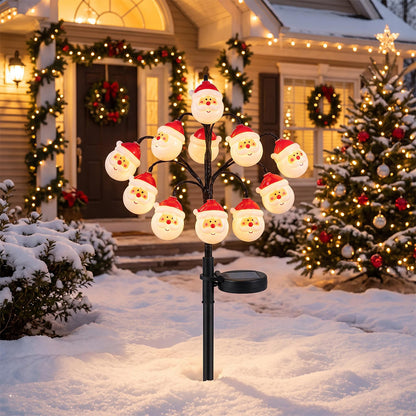 Christmas Solar Garden Light Warm White Ground Stake Light - Santa