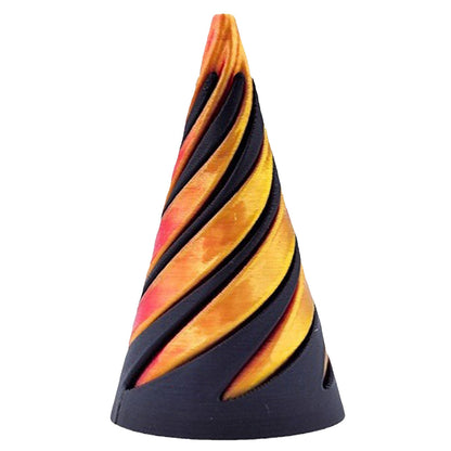 Spiral Cone Passthrough Sculpture 3D Printed Fidget Toy