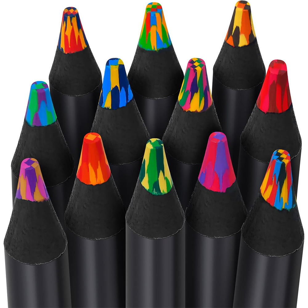 12-Color Rainbow Pencils Set for Kids Coloring Drawing Sketching Gifts