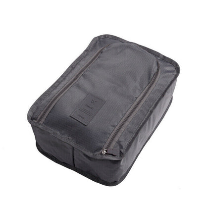 2Pcs Travel Shoe Bag Water-Resistant Shoe Pouch Portable Clothing Storage Bag Grey