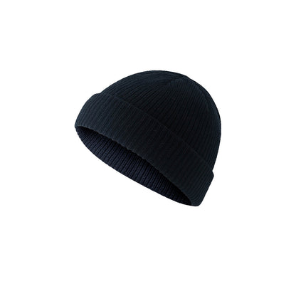 Unisex Mini Fisherman Beanie Winter Spring Hat Knitted Cap Black