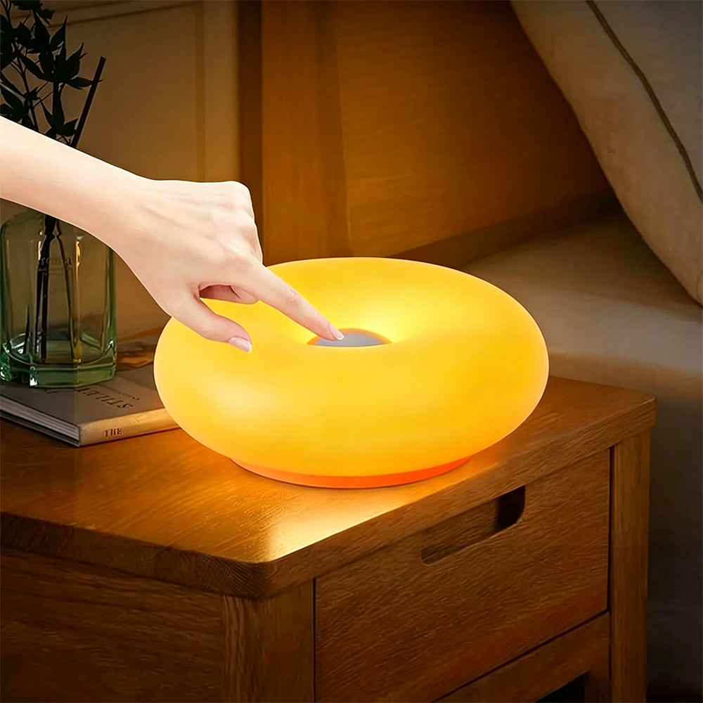 16 Color RGB Touch Dimming Donut Lamp Rechargeable Mood Light