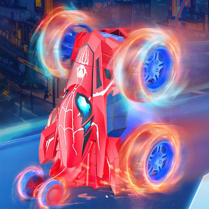 Remote Control Spiderman Car with 360 Flips â€?Kids RC Toy