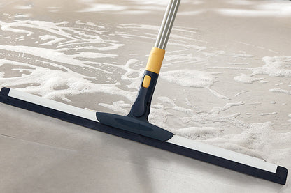 Telescopic Long Handle Floor Squeegee Scrubber - Blue