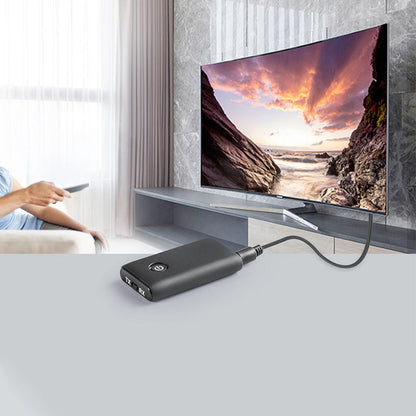 2-in-1 Wireless Transmitter Receiver Bluetooth 5.3 Audio Adapter with 3.5mm Audio Aux Jack for Car Computer Speaker
