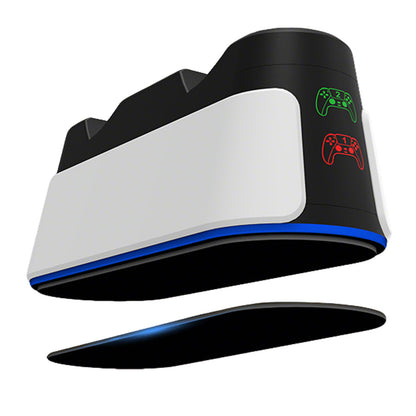 Dual PS5 Controller Fast Charging Dock with RGB Lights