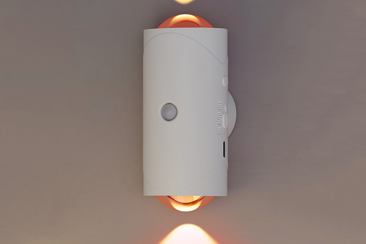 2Pcs Motion Sensor Night Light  Wall Light USB Charging Wireless Sunset Lamp
