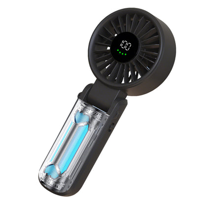 Portable Handheld Fan with 100 Speed Settings and USB Charging for Travel-Black