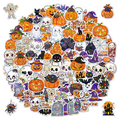 100 Holographic Vinyl Halloween Stickers for Party Favors
