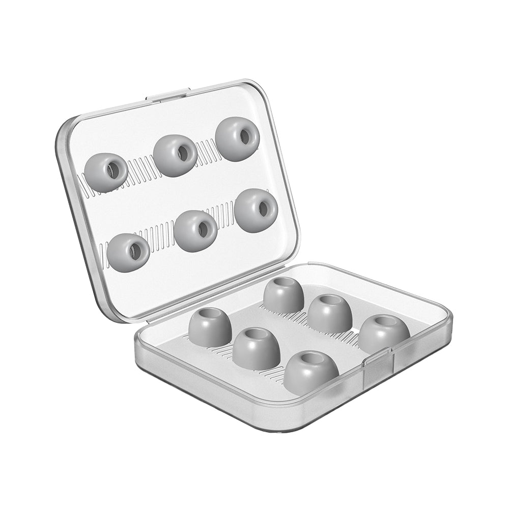 6 Pairs of Replacement Ear Tips for AirPods Pro Memory Foam Ear Buds Tips Gray