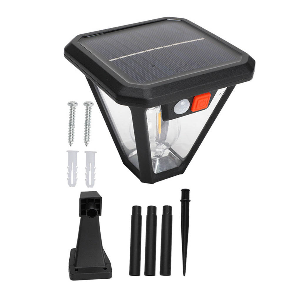 2Pcs Solar Spot Lights Wall Motion Sensor Lights Path Lamp For Garden