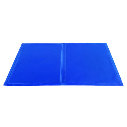 Blue Polyester Gel Cooling Sleeping Mat for Dogs Cats in 6 Sizes