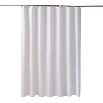 Waterproof Shower Curtain with 12 Hooks-White