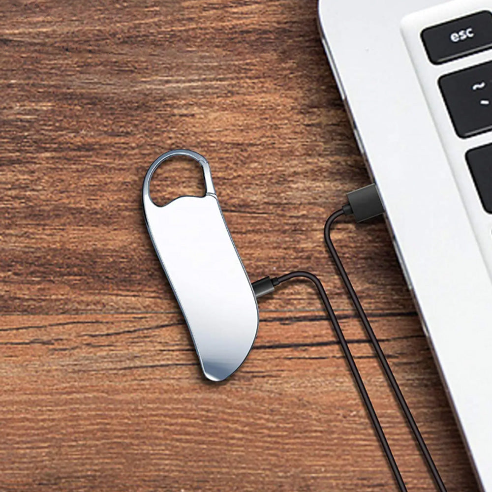 Mini Digital Voice Activated Recorder with 32GB Memory Audio Recording Device MP3 Player Sliver