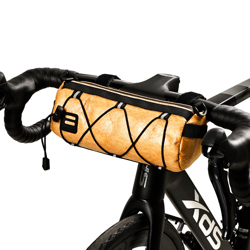 Bike Handlebar Bag for Road Mountain Bike Cycling Travel Shoulder Bag Barrel Bag with Shoulder Strap