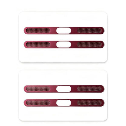 4Piece Metal Dust Mesh Covers for iPhone 18 Pro 18 Pro Max - Wine Red