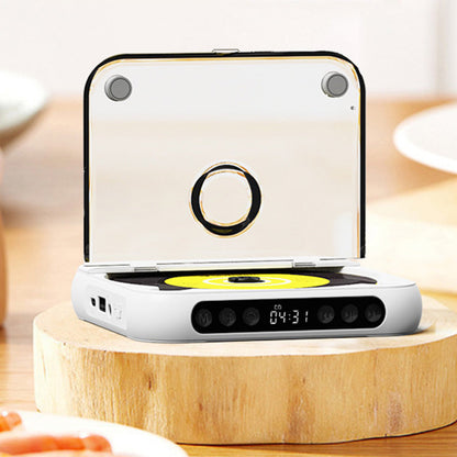 Portable Bluetooth CD Player Supports USB /Wired Playback Rechargeable Walkman White