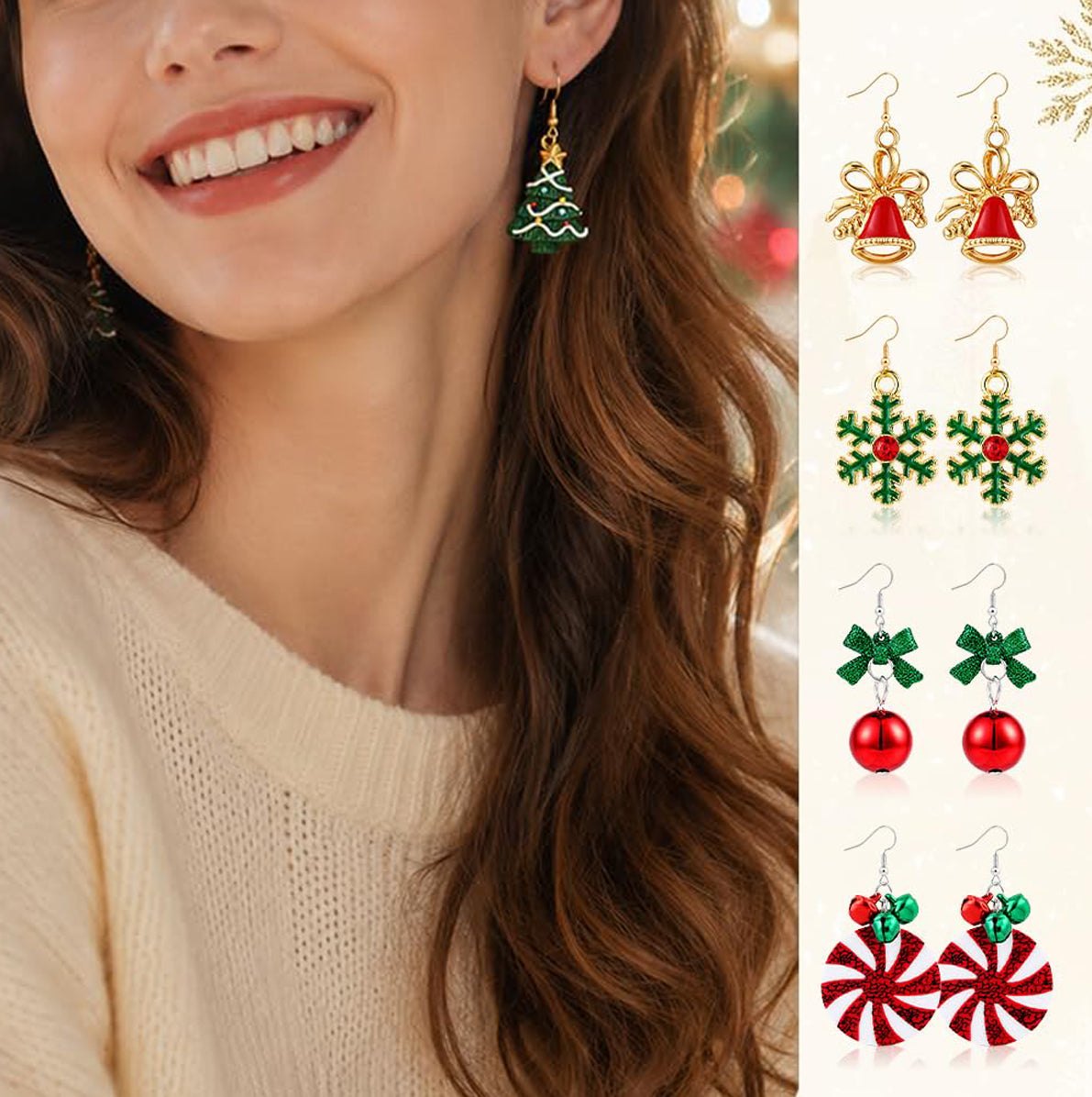 Christmas 24 Day Earring Advent Calendar Gift Box for Women