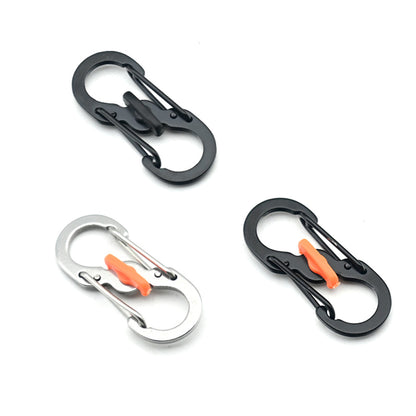 6Pcs Anti Theft S Carabiner Locking Keychain Clip Twist Lock Mini Carabiner Clip