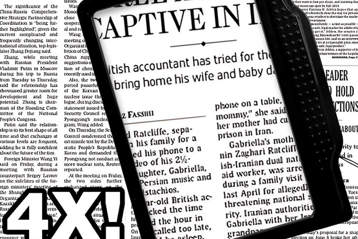 4X Full Page Magnifying Glass LED Page Magnifier for Reading Small Prints Low Vision