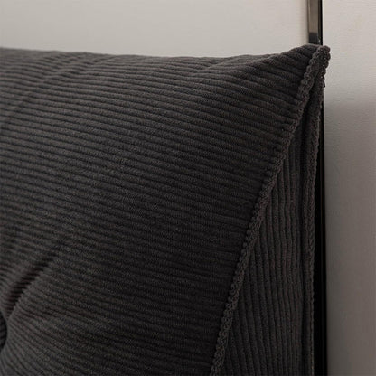 Headboard Pillow Triangle Backrest Wedge Cushion for Bed Sofa Dorm Room-Black