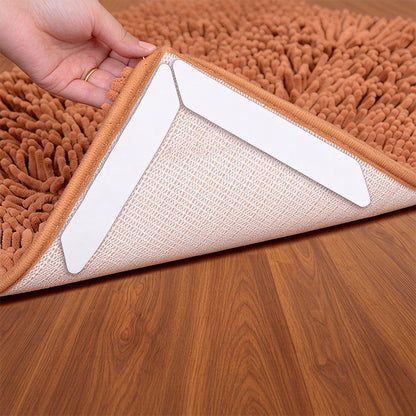12Pcs Rug Anti-Slip Grippers Peel and Stick Carpet Stickers for Floor Mats White