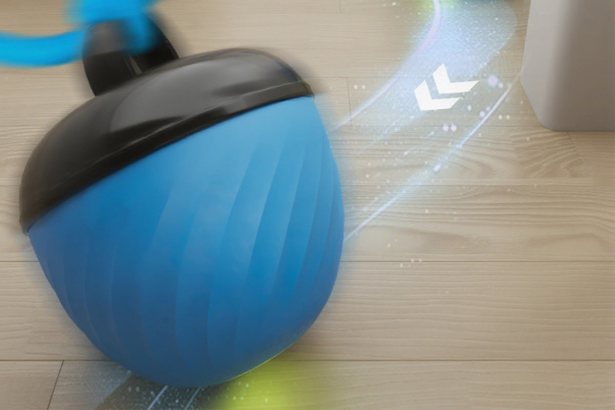 Squeaky Dog Toy Active Rolling Ball Interactive Dog Toys Motion Activated-Blue