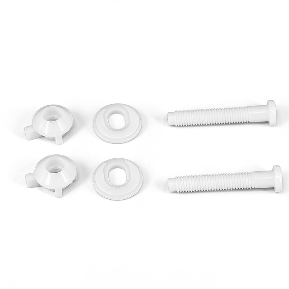 33mm Plastic Toilet Seat Hinge Bolts Fixing Kit with Nuts and Washers