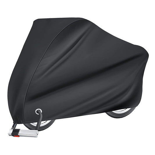 Outdoor Bike Cover Waterproof Electric Motorcycle Covers Rain Sun UV Dust Proof with Lock Hole Black