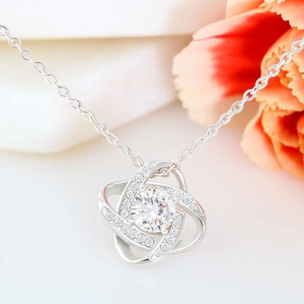 Eternal Preserved Rose Gift Box With Elegant Necklace for Mom Girlfriend Wife -Silver