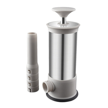 Stainless Steel Sausage Stuffer with 4 Tubes Manual Meat Stuffer