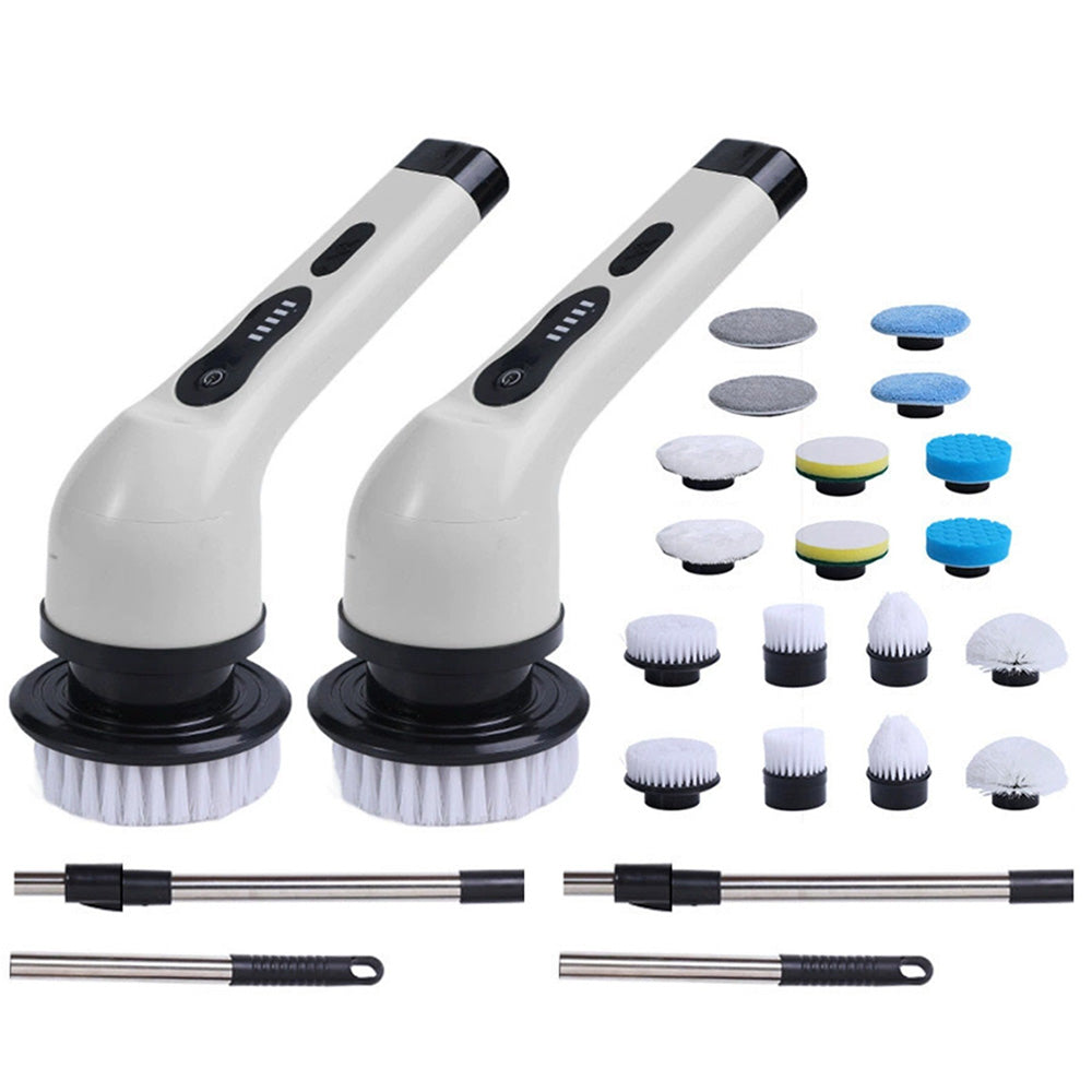 2 PCS Cordless Electric Spin Scrubber with 9 Replaceable Brush Heads and Extendable Pole for Home Use (Copy)