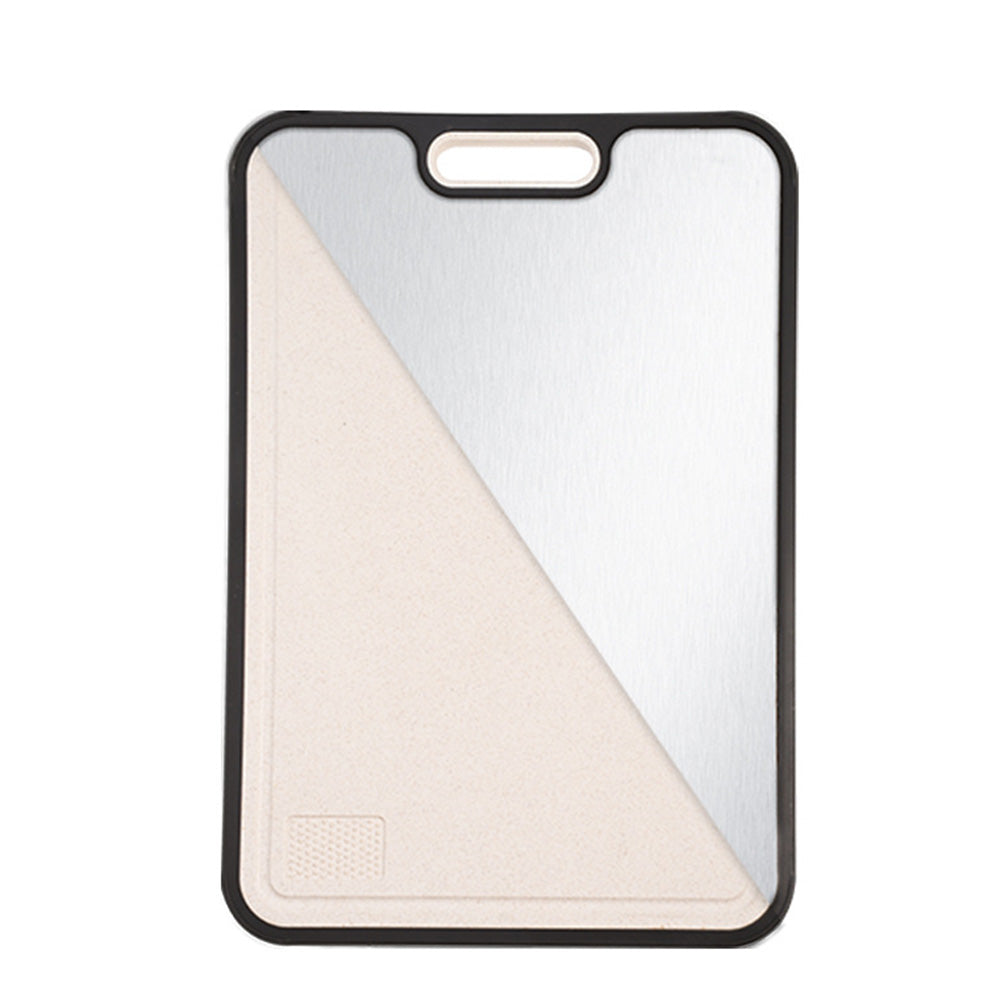 Titanium Cutting Board for Kitchen Cutting Board Double Sided Pure Titanium and Wheat Straw