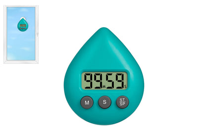 Waterproof Digital Shower Timer with Alarm and Suction Cup - Green