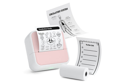 Mini Sticker Printer Portable Bluetooth Thermal Printer for Photo Notes-Pink