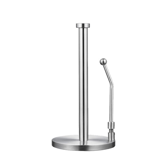 Stainless Steel Roll Paper Stand Tension Arm Standing Paper Towel Holder Style 2