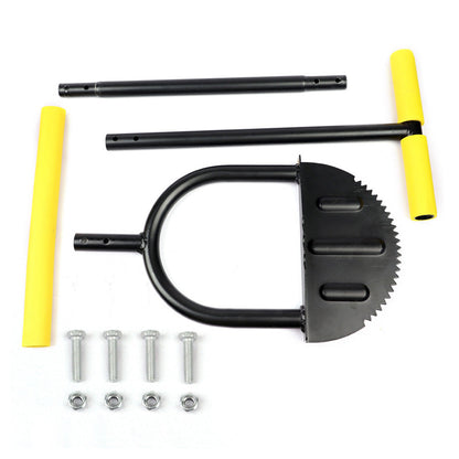 Ergonomic Manual Lawn Edger Half Moon Saw-Tooth Edger for Cleaning Edges Along Sidewalks Garden Beds